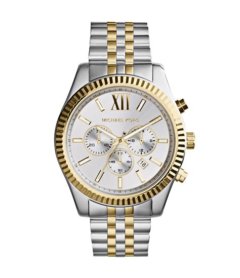 michael kors men's lexington black stainless steel watch|Michael Kors lexington chronograph watch.